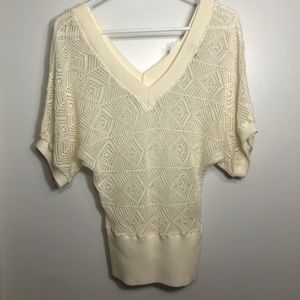 Cream colored knit sweater